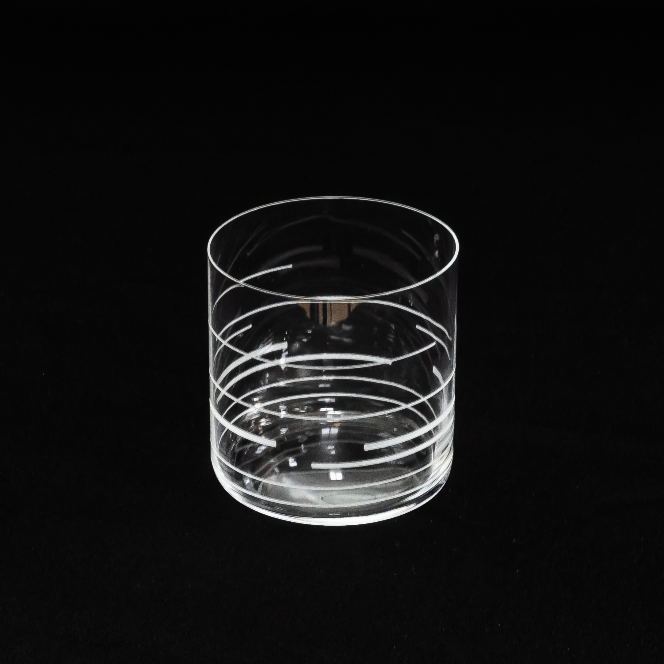 Whiskyglas niedrig "Circles straight" (30)